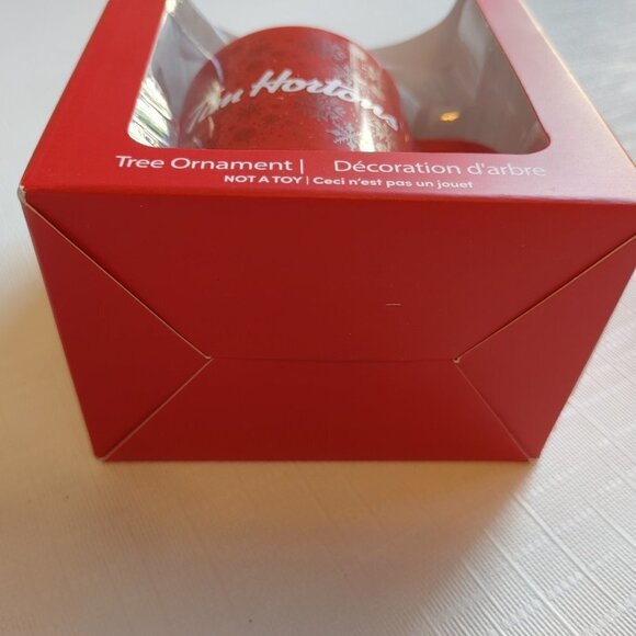 2021 Tim Hortons TREE ORNAMENT BNIB Hot Chocolate with Whipped Cream - Picture 7 of 7